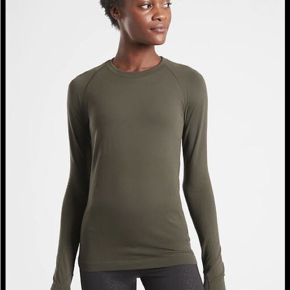 Athleta Tops - Athleta Ancient Forest Green Long Sleeve Women's Tee